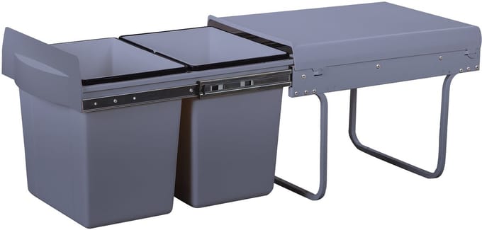 Set van 3 stapelbare afvalbakken 36L HYPE