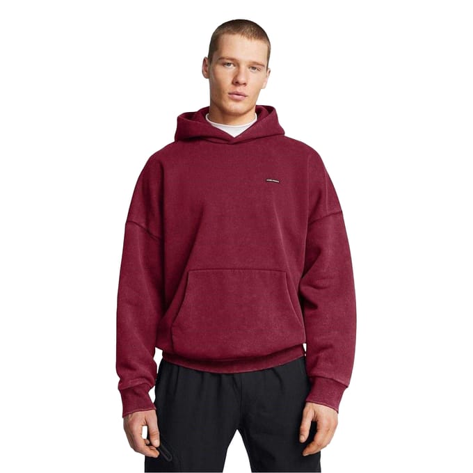 Under Armour Heren Relaxed Fit Drop Sleeve Hoodie (Rood)