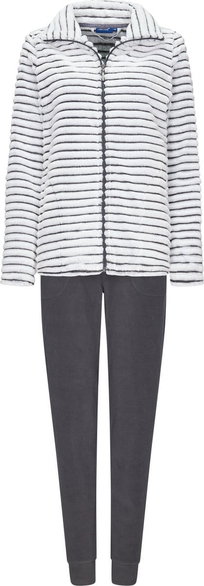 Rebelle - Dames Huispak Rosanna - Grijs - Fleece - Maat 38