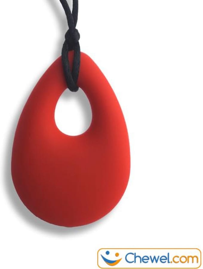 Bijtketting Kauwketting | Druppel | Chewelry | Rood | Chewel ®