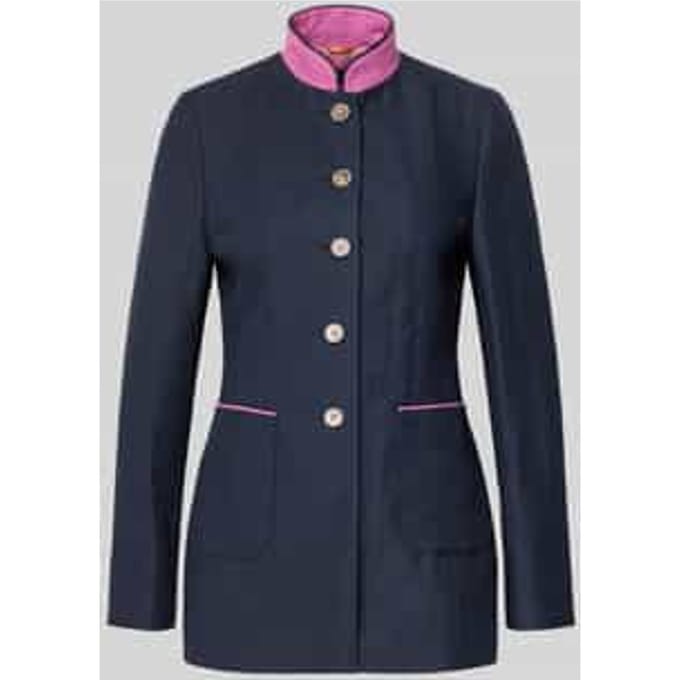 slim fit blazer van linnen-katoenmix