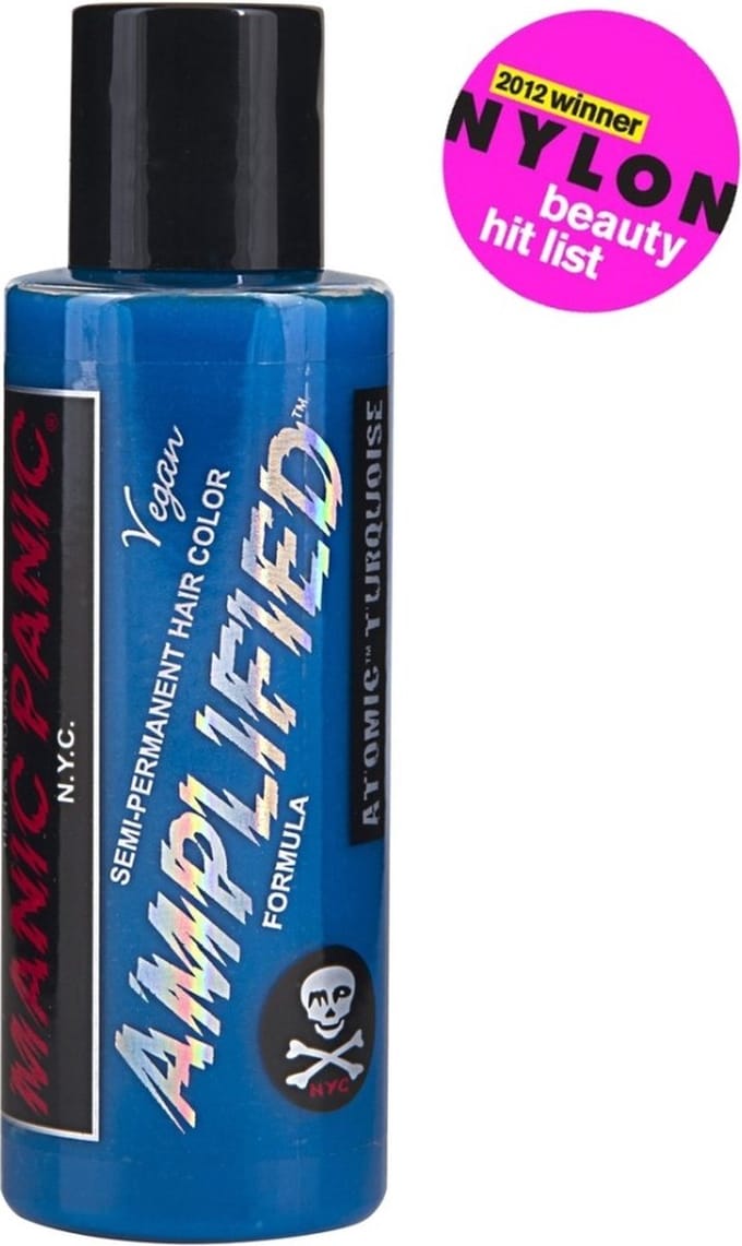 Manic Panic Amplified Atomic Turquoise - langhoudende veganistische haarkleuring Haarkleuring Unisex 118 ml