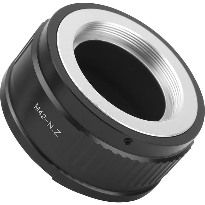 NEWYI M42‑Z Lens Adapter Ring voor M42 Mount Lens voor Nikon Z Mount Camerabody Legering black