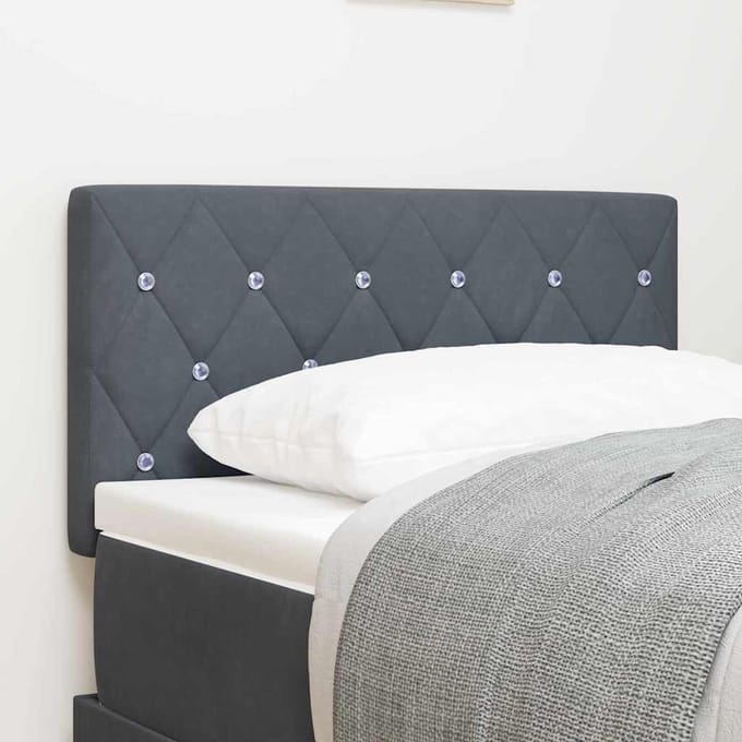 vidaXL - Hoofdbord - Donkergrijs - 80 - cm - Fluweel