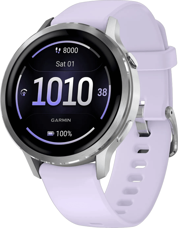 Garmin Venu 4 - Multisport smartwach - 41 mm - AMOLED - Zilverkleurig/Lila