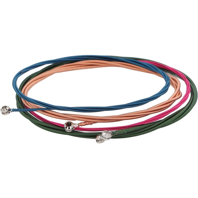 Jeu de 4 cordes pour basse électrique Son clair et brillant Cordes de basse de couleur métal de remplacement gray