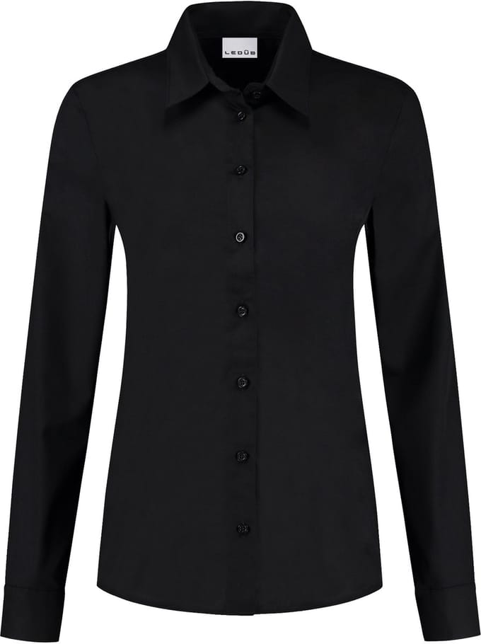 Ledub dames blouse Lisa - popeline - zwart