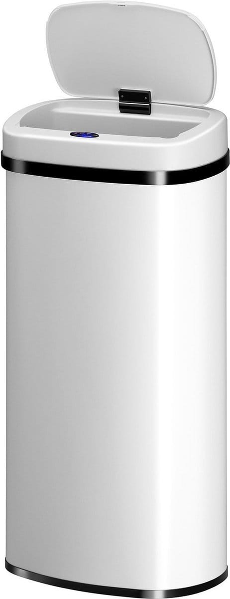Automatische Prullenbak / Afvalemmer / Sensorprullenbak - 70 Liter - Wit - Rechthoek