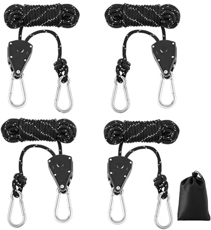 Solidchoice - Set van 4 Reflecterende Tenttouwen met Spanner