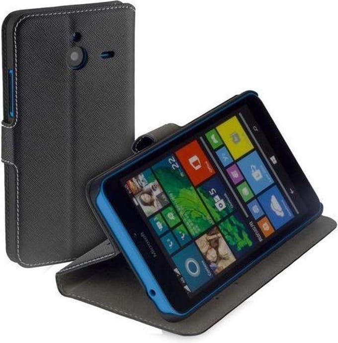 HC Zwart Microsoft Lumia 640 XL bookcase Hoesje