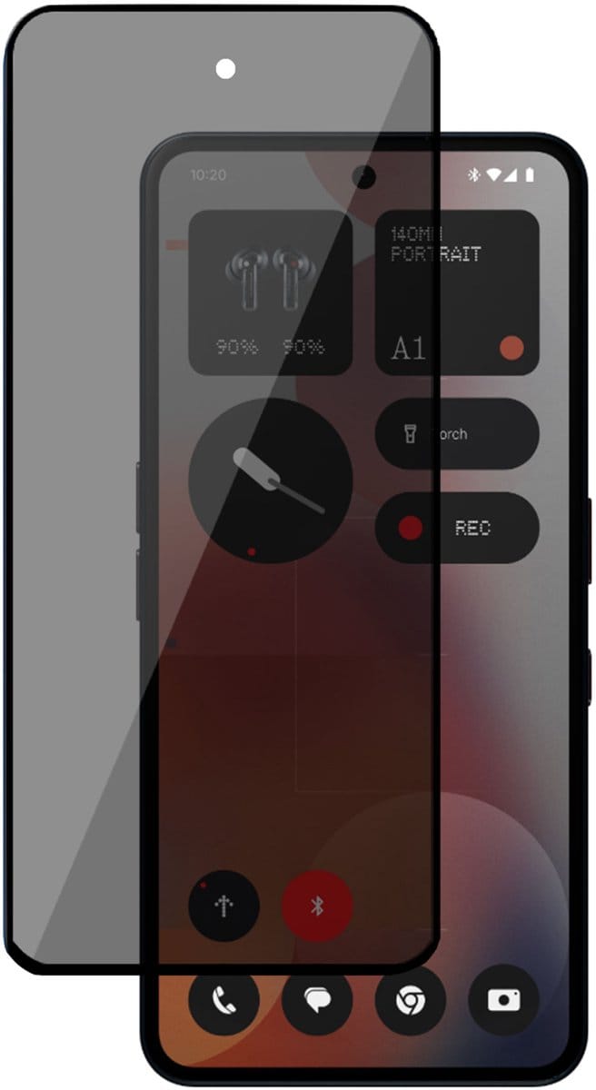 TechNow Privé Screenprotector geschikt voor Nothing Phone (3a) - Screenprotector - Privacy Beschermglas - Privacy Proteqt+