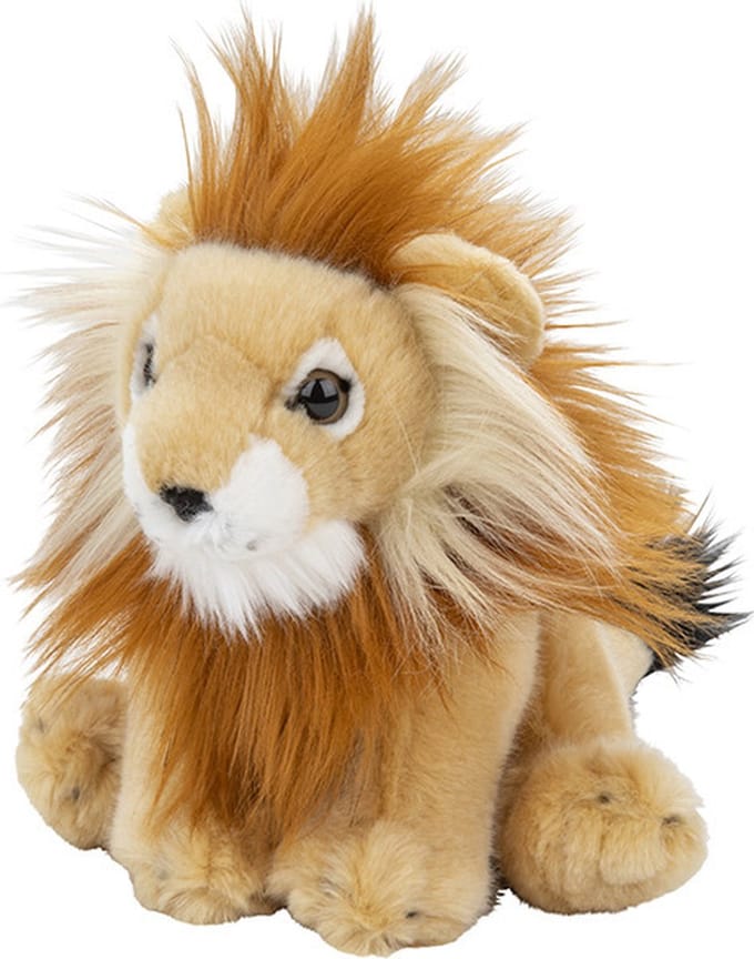 Nature Planet Pluche leeuw knuffel - 18 cm - Leeuwen Knuffeldieren