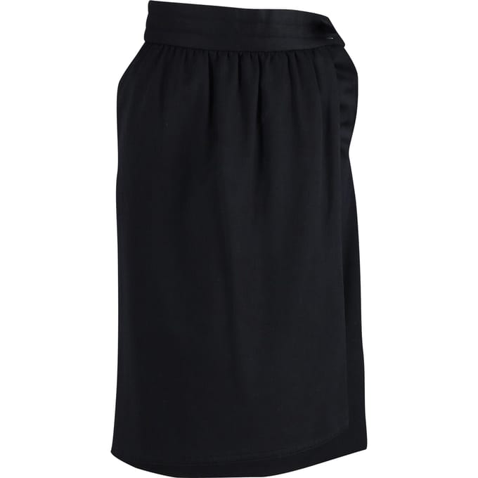 Escada midi-rok met overslag in zwarte wol