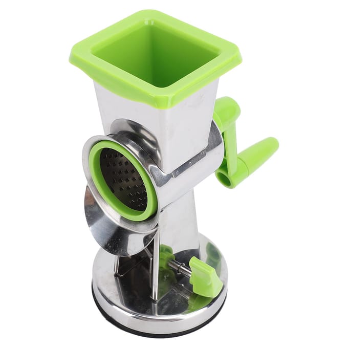 Kaasrasp met Zuignapvoet SUS Multifunctionele Handmatige Handslinger Kaasrasp voor Groente L(for 6.5-9kg) black