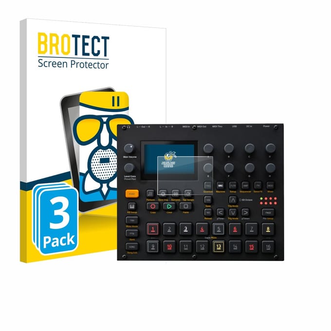 BROTECT - Screenprotector voor Elektron Digitakt II - Folie Beschermfolie Beschermglas matte 3 Stuks
