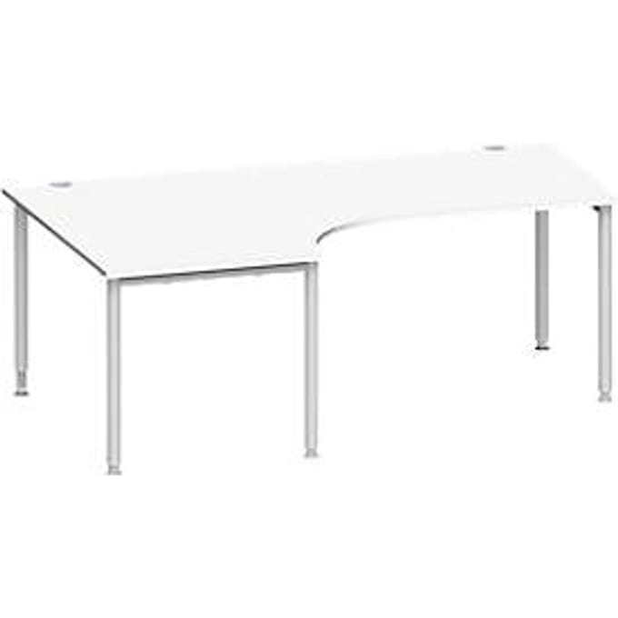 Schäfer Shop  Genius Hoekbureautafel MODENA FLEX 90°, aanbouw links, B 2000 mm, wit