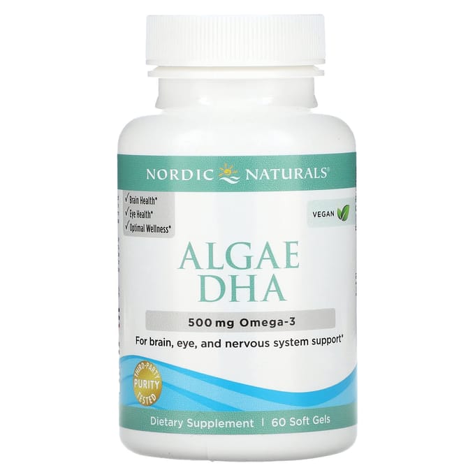 Zeewier DHA, 60 Zachte Capsules (250 mg per softgel)