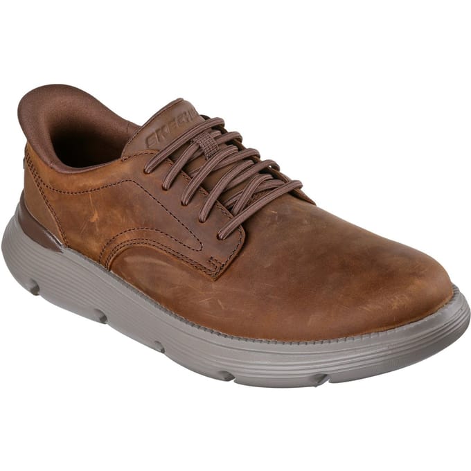 Skechers Instappers Garza Leren Sneakers, Bruin