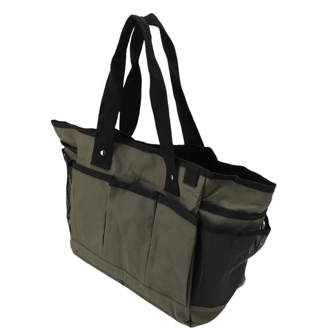 Sac à outils de jardin polyvalent double couche 600D Oxford sac de jardinage pour planter transplanter black