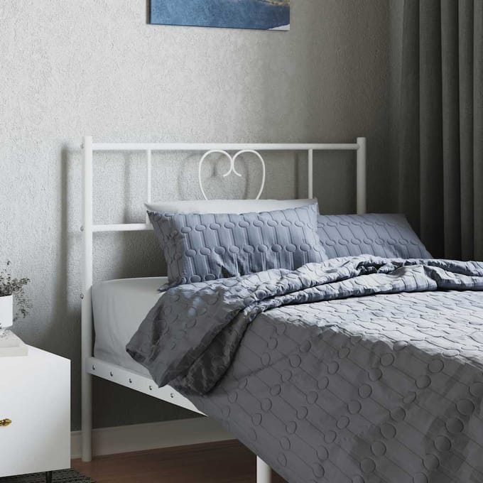 vidaXL - Vervangend - hoofdbord - 75 - cm - metaal - wit