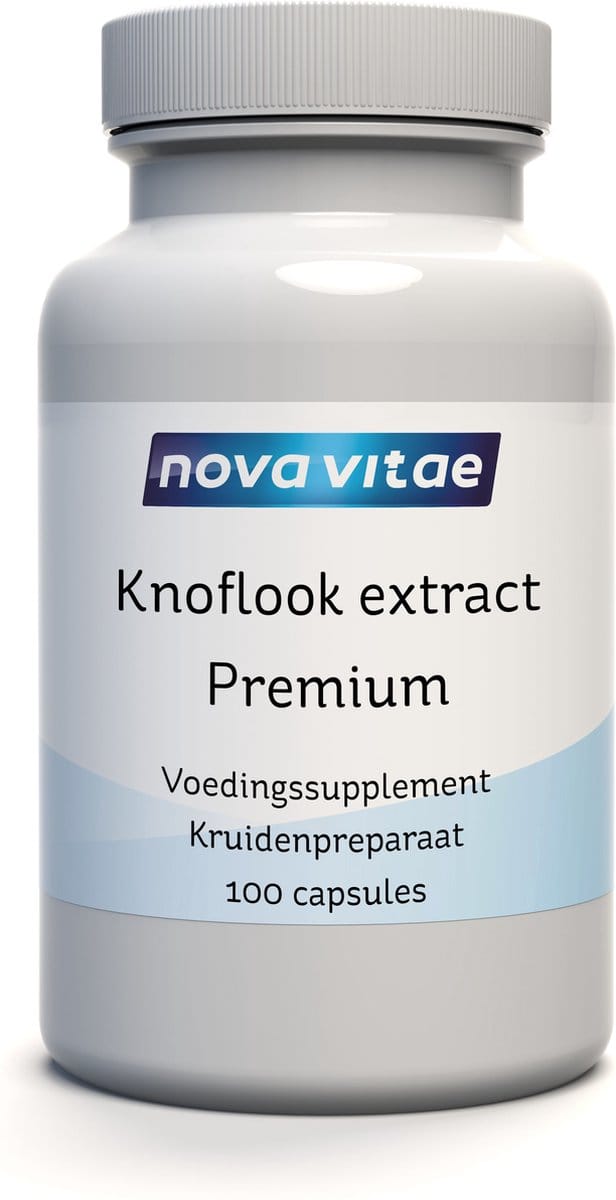 Nova Vitae - Knoflook extract premium 600 mg - Gestandaardiseerd op 6 mg Allicine - 100 capsules