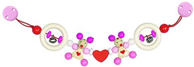 Kinderwagenketting Muis - Roze Speelgoed voor Baby's en Peuters