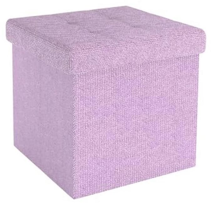 Vouwbaar Stoeltje met Opbergruimte - 30x30x30cm in Roze - Multifunctionele Zithulp