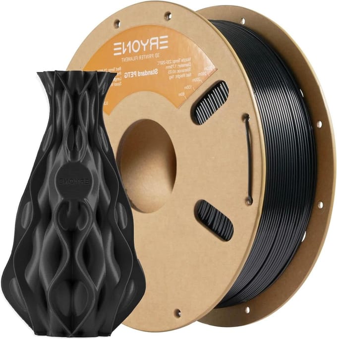 175 mm PETG 3D-printer filament 1 kg zwart - hoge kwaliteit +/-003 mm