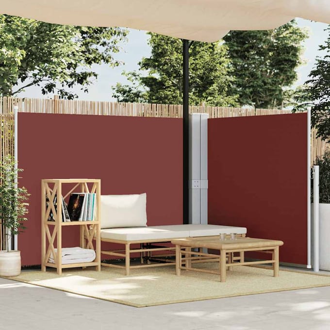 vidaXL - Windscherm - uittrekbaar - 140x1000 - cm - bruin