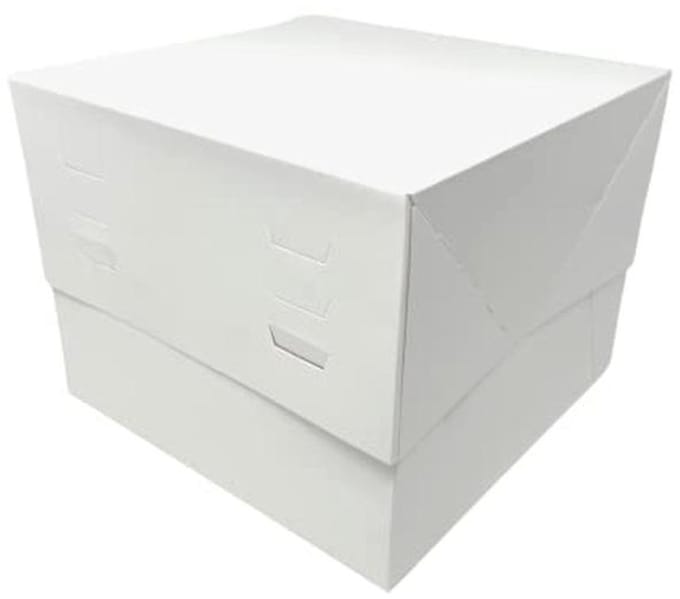 Witte Taartdozen Set met 5 - Hoogte Verstelbaar van 20 tot 30 cm