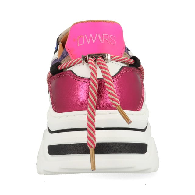 DWRS® Dames Sneakers - Fuchsia - 80% Leer - Maat 38