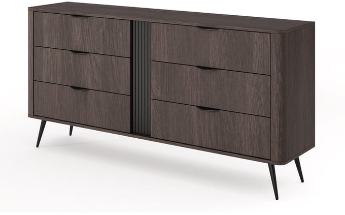 Selsey Veris - Commode met zes lades, Dunin eiken, 163 cm