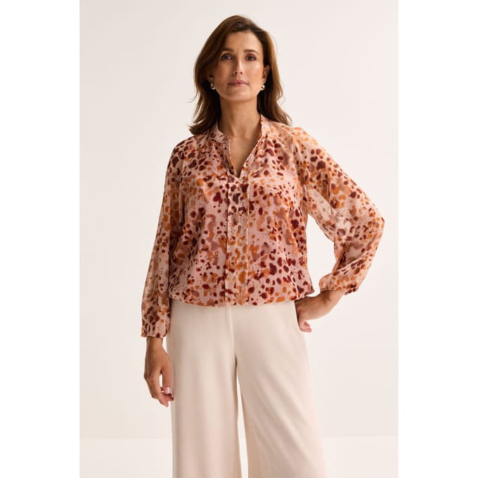 Blouse In Lurexvoile Op Elastiek