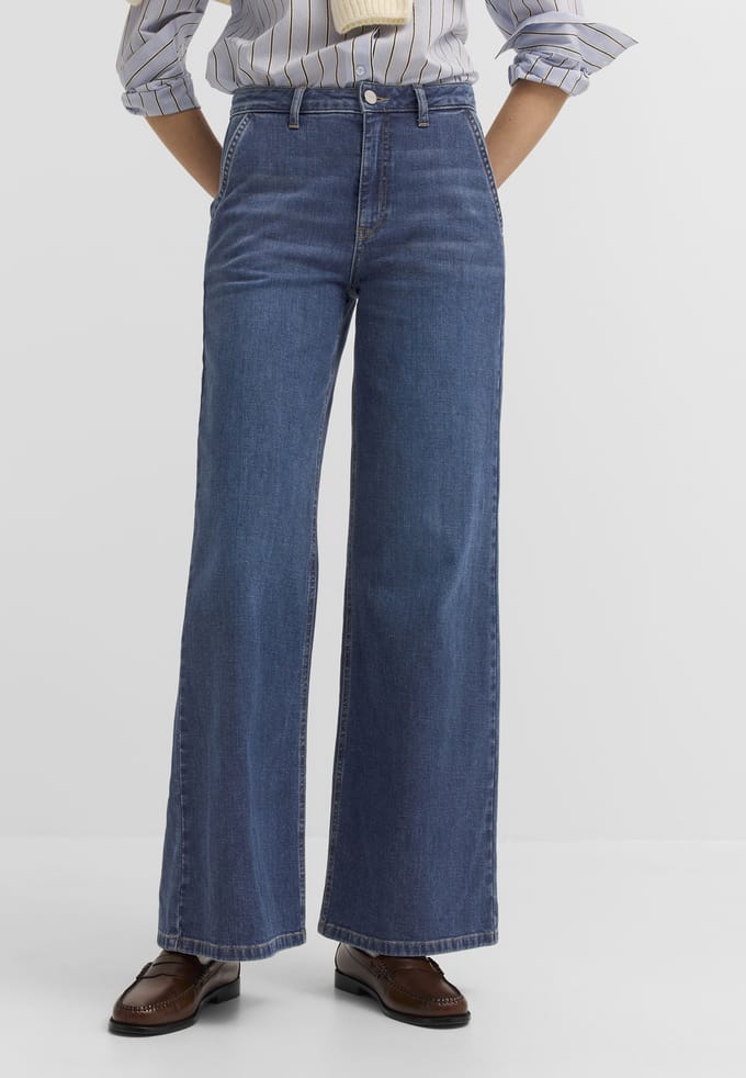 Bugatti Damen Jeans van katoen-stretch met rechte pijpen