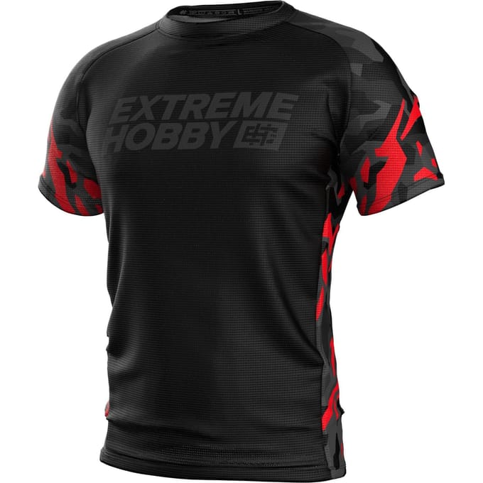Extreme Hobby Black Panther - Technisch T-shirt - Czarno-Czerwona - MMA - Kickboxing
