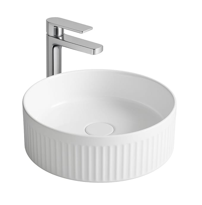ALONI Muffly Waskom met Ribbel – 37x13 cm – Glanzend Wit