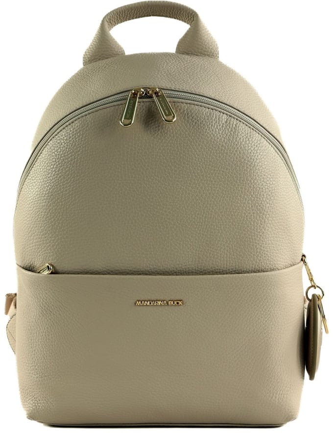 MANDARINA DUCK Leren vrijetijdsrugzak rugzak Mellow Leather Backpack Cocoon Lichtgrijs