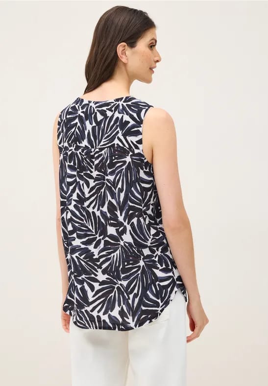 Gedessineerde blouse top