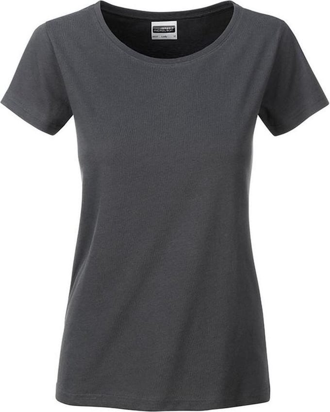 James and Nicholson Dames/dames Basic Organic Katoenen T-Shirt (Grafiet)