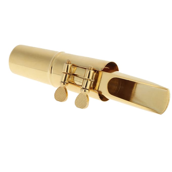 Jazz Tenor Sax Saxofoon 5C Mondstuk Metaal met Mondstuk Patches Pads Kussens Cap Gesp Verguld 5C beige