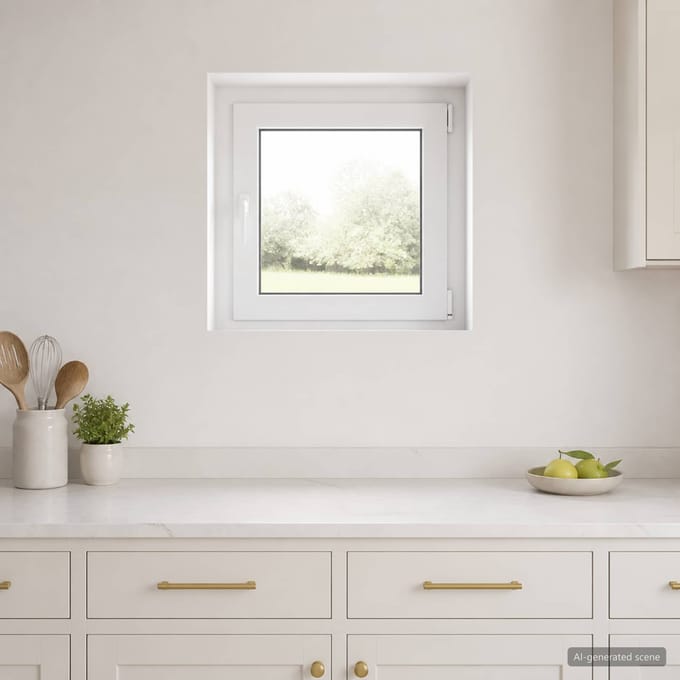 vidaXL - Kleur - binnenkant - kelderraam - Wit - RISOR - 55 - x - 55 - cm