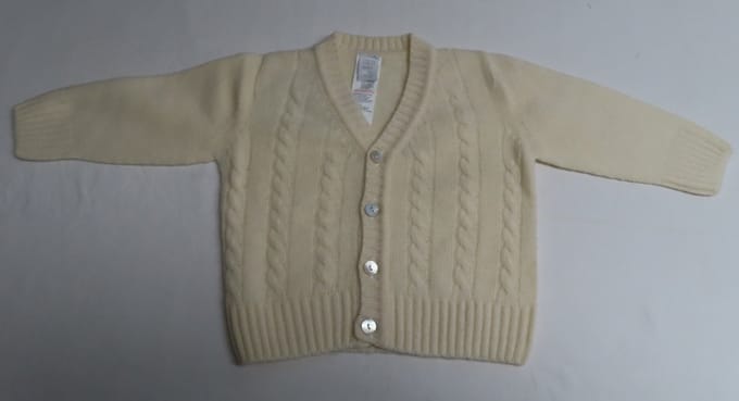 Gilet - Unie - Ecru - Gebreid - Knopen - 18 maand 86