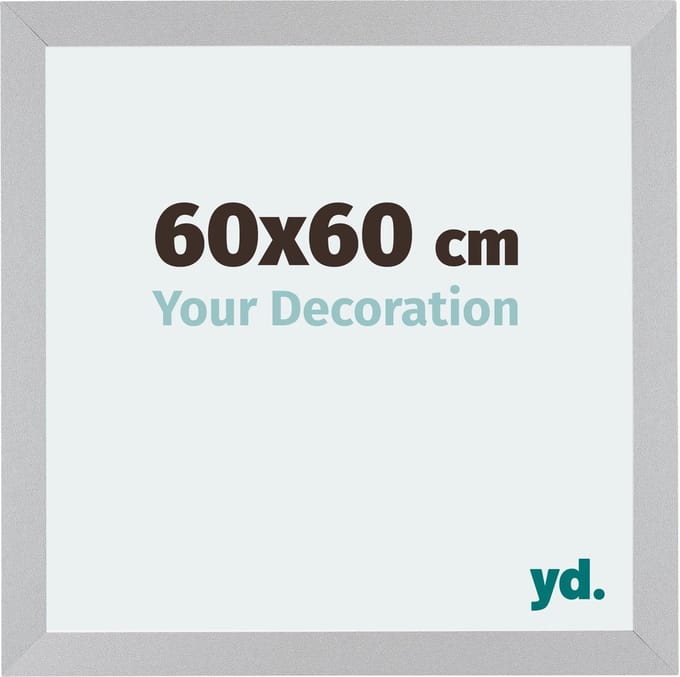 Your Decoration - Fotolijst 60x60 cm - MDF - Zilver Mat - Mura