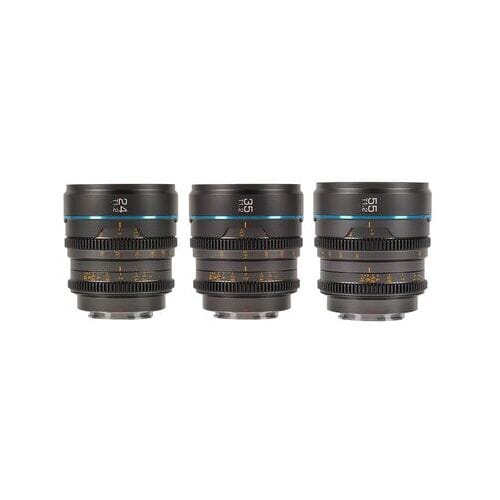 Sirui Night Walker 24+35+55mm T1.2 S35 Cine Lens Set met Koffer  E-mount Metaal grijs