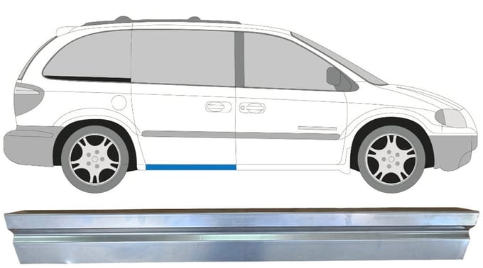 Schuifdeur dorpel reparatiepanel voor Chrysler Voyager 2000-2008