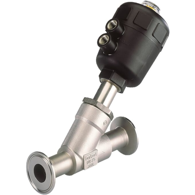 Klem DN 20 NO Pneumatische 2-Weg Vrijstroomafsluiter RVS- 2000 - 415077