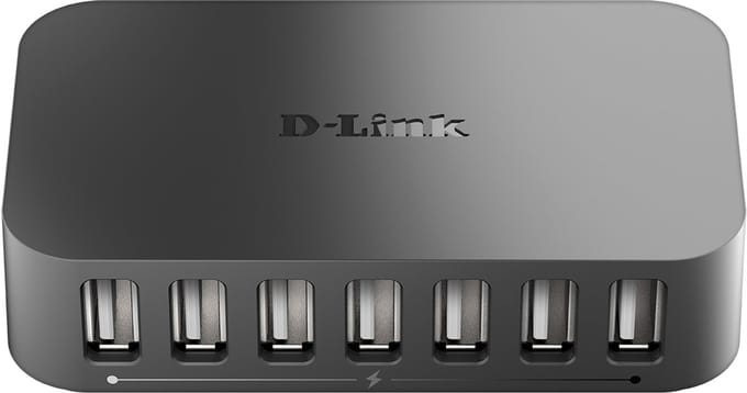 D-Link DUB-H7 USB 2.0 Type-B 480 Mbit/s Zwart