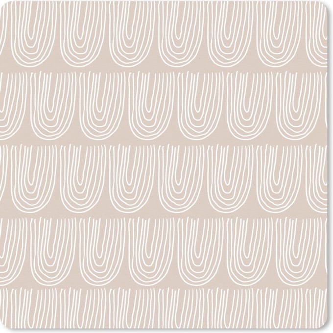 Muismat 20x20 cm - Mousepad Zomer - Bogen - Wit - Muismatten