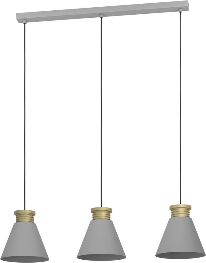 EGLO Twicken Hanglamp - E27 - 92 cm - Grijs|Goud -Staal