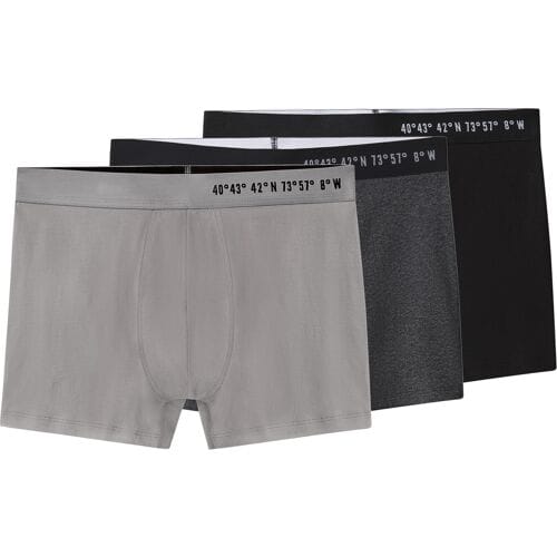 ESMARA MEN Set van 3 heren boxers (Zwart/grijs, S)